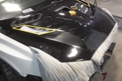 Evo X custom hood being prepped for grill installations
