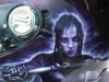 Purple warrior women helmet detail