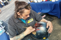 Mitch doing some linework